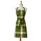 Green Plaid Kitchen Apron for Cooking, Christmas Gift, Machine Washable, 34.64" L x 32" W, Stylish Kitchen Textiles